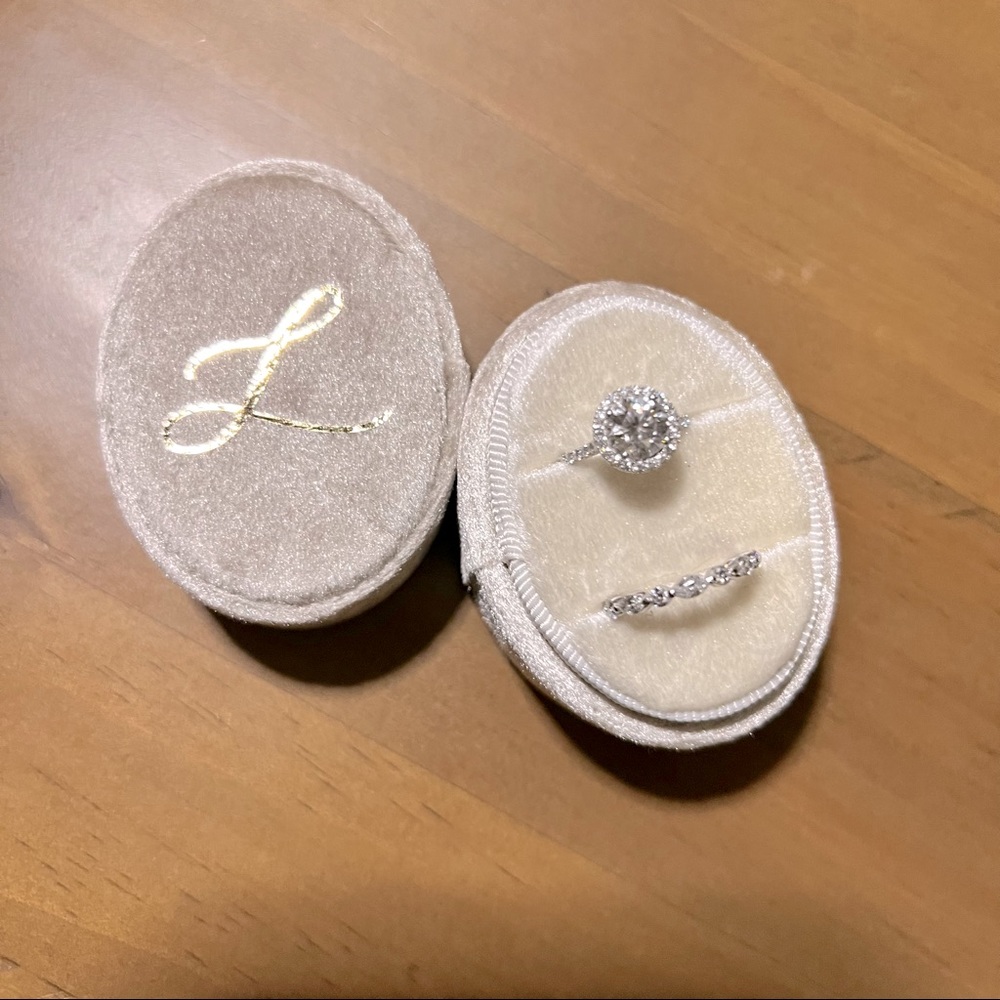 French Velvet Ring Box
